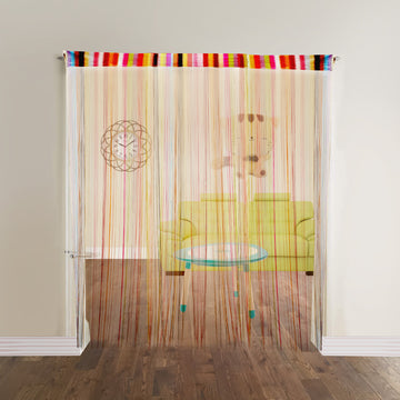 Door Fringe Curtains | Set of 2 String Curtain Panels