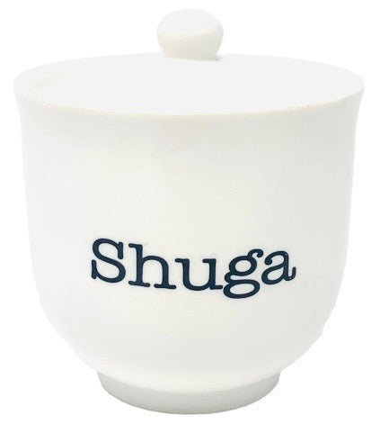 Sugar Bowl | Cute Ceramic "Shuga" Dish with Lid | Perfect Hostess Gift, Housewarming Gift, Christmas Gift