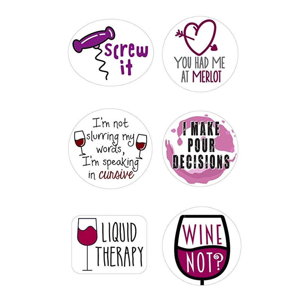 Stickers for Wine Glasses | Set of 12