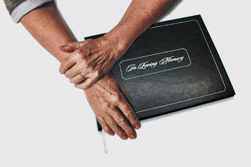 The Cherished Company Funeral Guest Book and Memory Table Sign