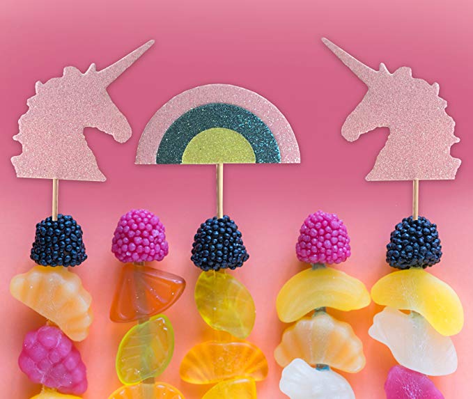 Unicorn & Rainbow Cupcake Topper
