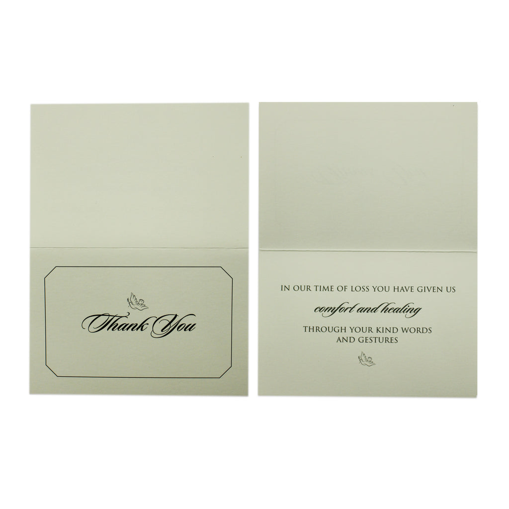 Funeral Sympathy Thank You Cards | Set of 25
