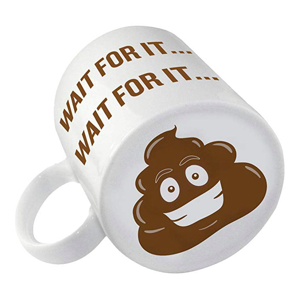 Wait for It Coffee Mug with Poop Emoji